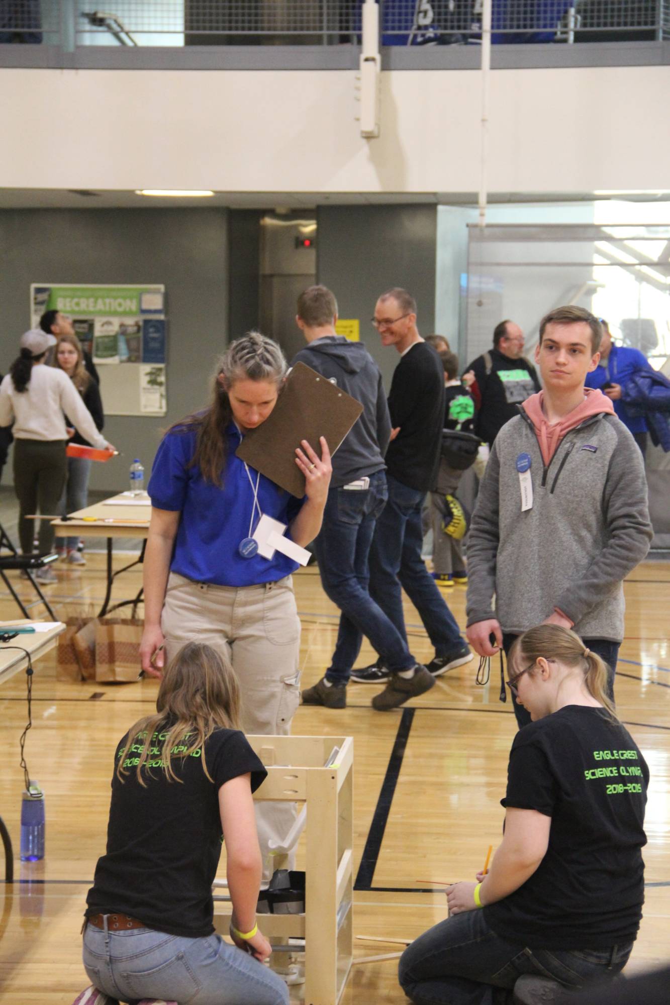 MSO Students being scored on a build event